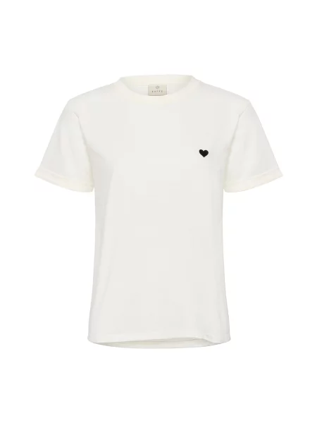 Kaffe Tricou KAHeart' alb