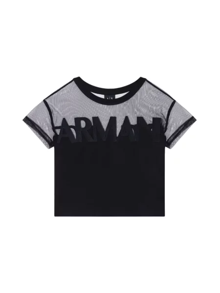 Koszulka Armani Exchange z krótkim rękawem z dżerseju czarna