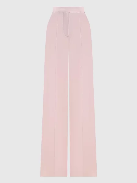 Шерстяные брюки Max Mara розовые