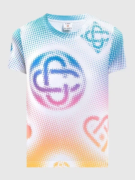 Футболка в принт Halftone Casablanca біла