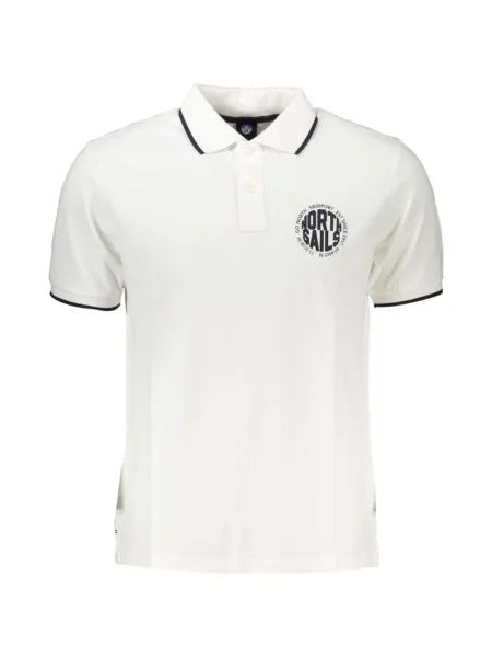 Tricou polo North Sails cu imagine alb