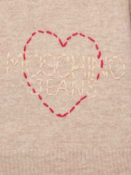 Шерстяной свитер Moschino бежевый