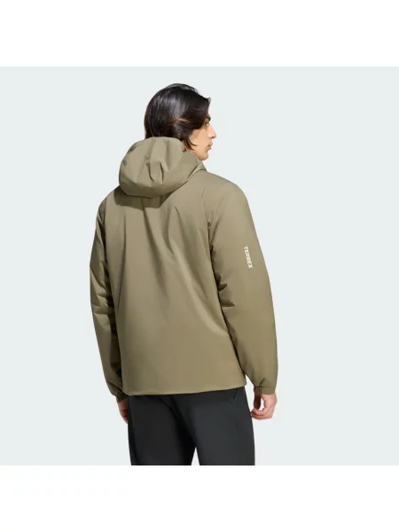 Zateplená bunda skapucí Terrex Multi Essentials CLIMAPROOF olivový