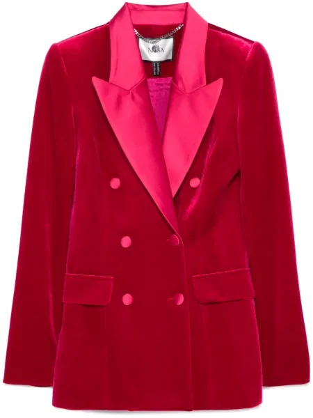 Aksamitna marynarka Nissa dwurzędowa różowa