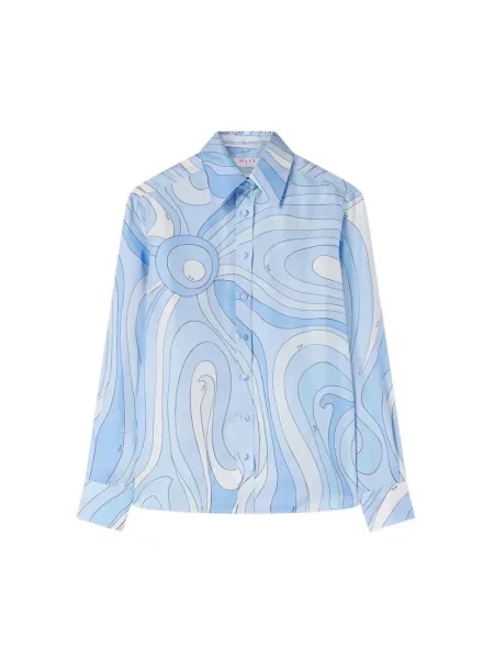 Koszula Pucci z nadrukiem niebieska