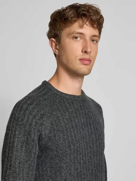 Sweter z dzianiny z okrągłym dekoltem model ‘DEXTER’ Blend