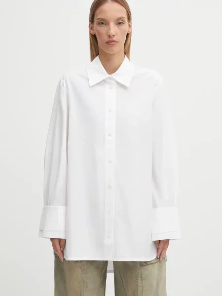 Сорочка з шовком Barbour Evette Shirt relaxed класичний комір білий