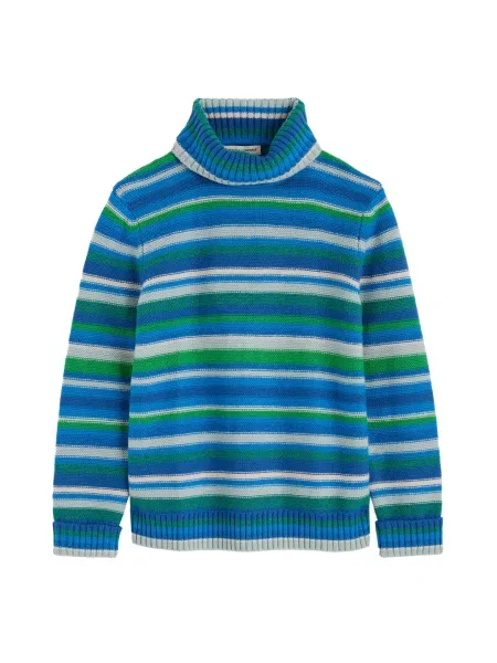 Seasalt Cornwall Pulover Braque albastru / gri deschis / verde alb