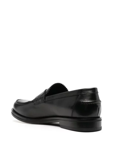 Pantofi loafer Doucal's din piele slip-on negru