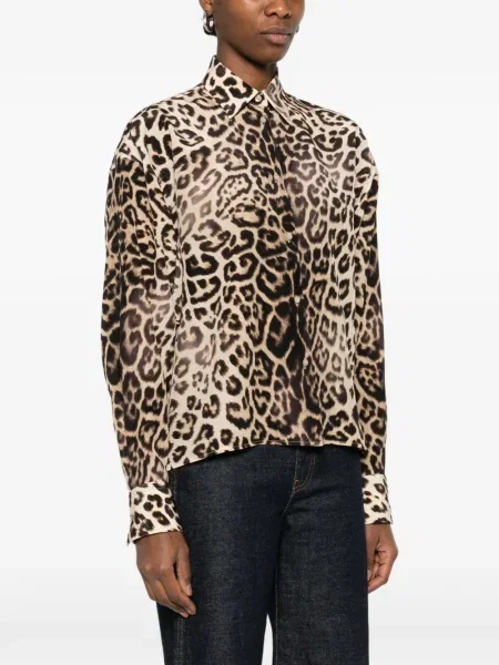 Cămașă Ermanno Scervino cu imagine cu model leopard