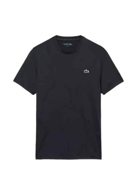 Tricou Lacoste din jacard tenis negru