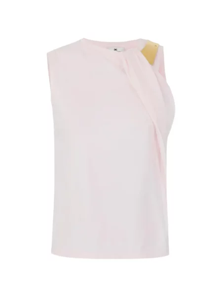 Tricou Elisabetta Franchi din jerseu roz