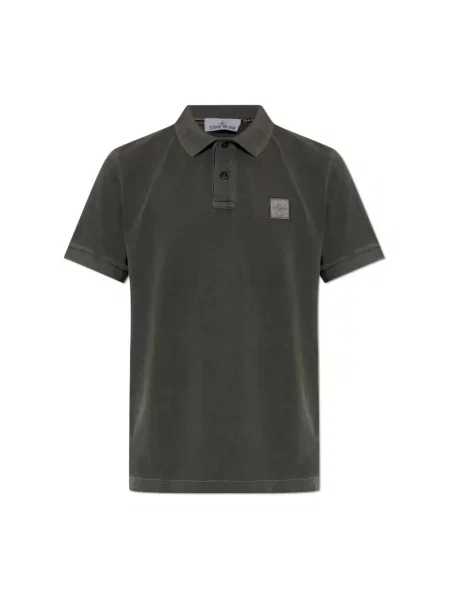 Koszulka polo Stone Island z kamieniami brązowa