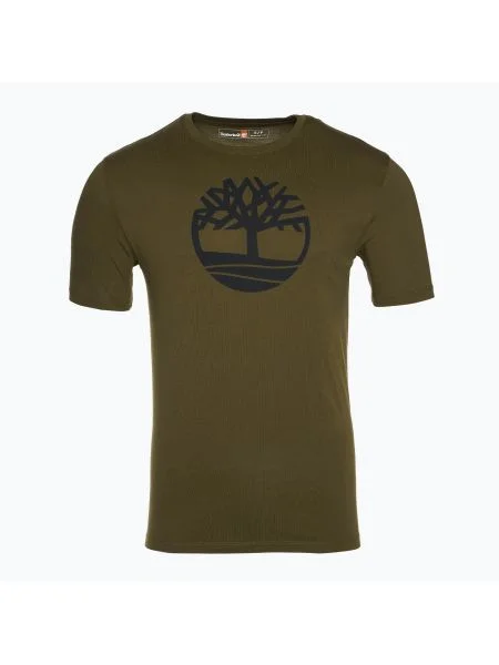 Мъжка тениска Timberland Tree Logo dark olive зелено