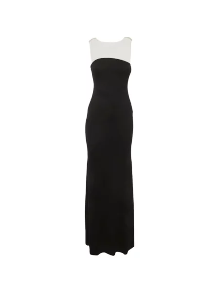 Rochie maxi Chats By C.dam din crep negru