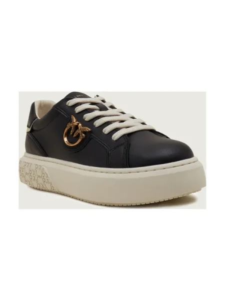 Pinko De piele sneakers YOKO negru