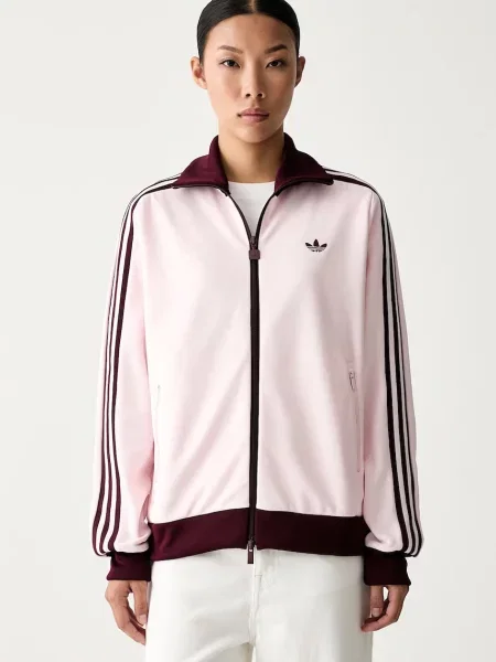 Adidas Originals hanorac cu pentru femei cu Beckenbauer roz