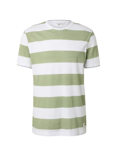 INDICODE JEANS Tricou Aringa verde deschis alb