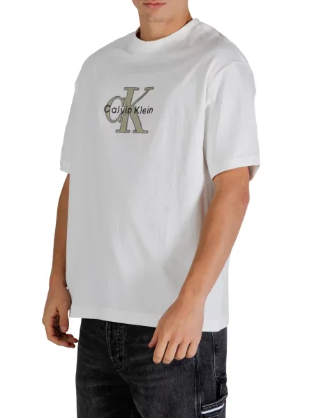 Tricou Calvin Klein Jeans alb