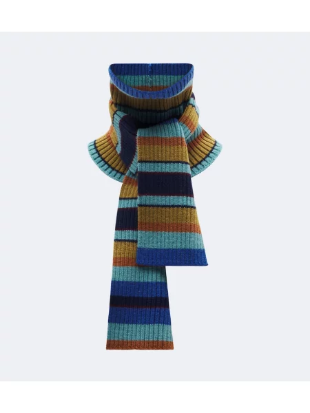 Fular Dries Van Noten de lână cu dungi
