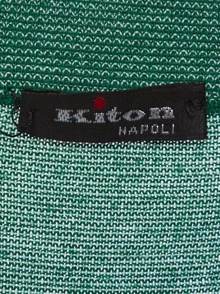Dzianinowa koszulka Kiton zielona