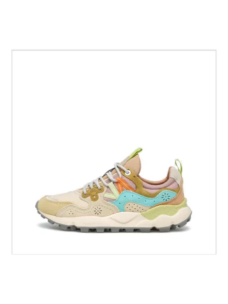 Pantofi Flower Mountain cu model floral bej