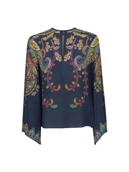 Wielobarwność bluzka Etro z nadrukiem z wzorem paisley