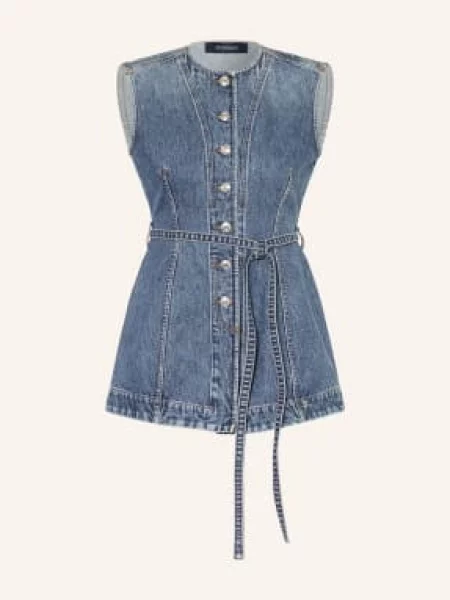 Sportmax Kamizelka Jeansowa Spddominio blau niebieska