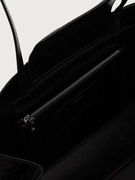 Calvin Klein Táska Ck Croc Snap Large Tote fekete