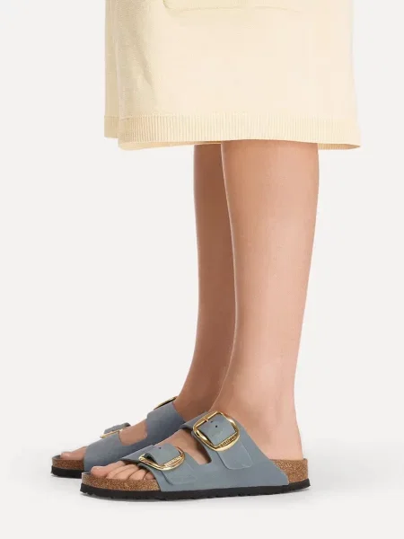 Кожаные шлепанцы Birkenstock с пряжкой