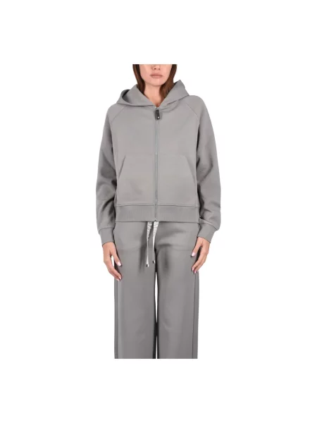 Bluza z kapturem Max Mara z kapturem szara