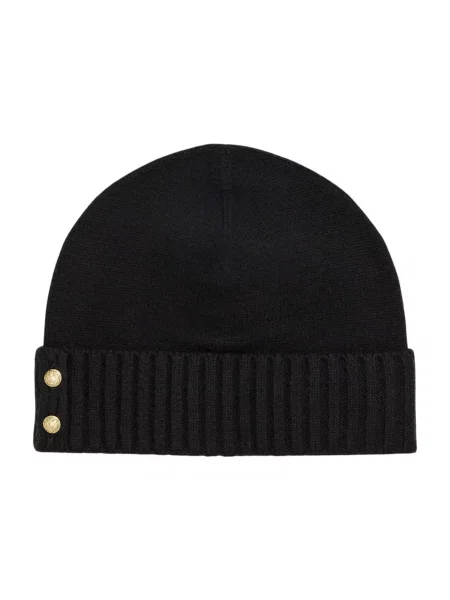Czapka beanie z detalem z logo Lauren Ralph Lauren czarna