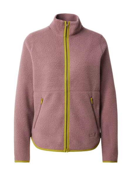 JACK WOLFSKIN Funkčná flisová bunda Lite Curl kiwi / svetlofialová