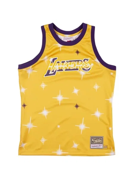Grafic cămașă Mitchell & Ness fără mâneci din jerseu galben