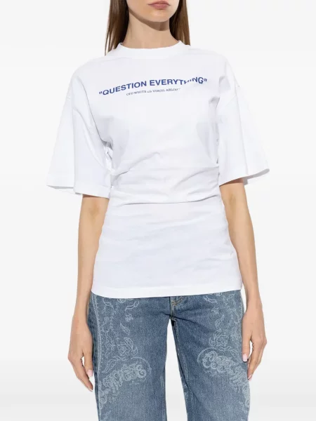 Tricou Off-white cu imagine alb