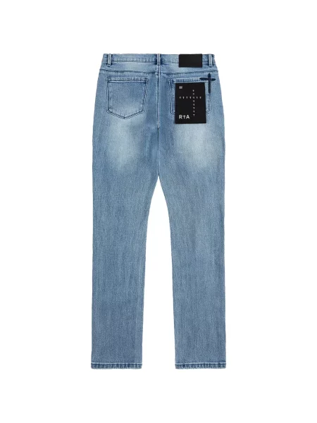 Skinny jeansy skinny Rta z przetarciami niebieskie