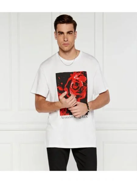 Alexander McQueen Tricou | Relaxed fit alb