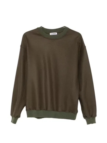 Hanorac crewneck Jil Sander cu decolteu rotund verde