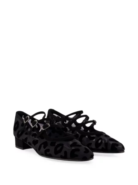 Pantofi cu toc Carel Paris cu imagine cu model leopard plasă negru