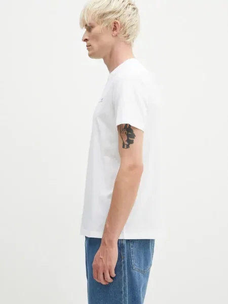 A.P.C. tricou din Standard Item Gots barbati cu imprimeu alb
