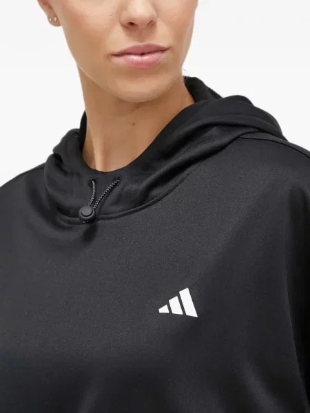 Ριγέ τρέξιμο μπλούζα Adidas από διχτυωτό κόκκινο