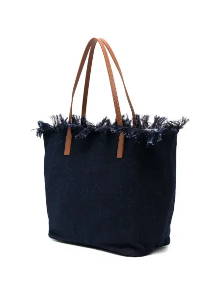 Geantă Mc2 Saint Barth cu broderie albastru
