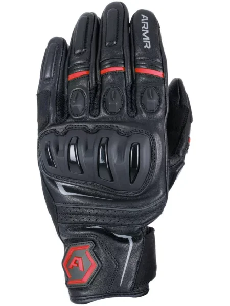Rękawice rowerowe Armr Glove Raiden czarno-czerwone czarne
