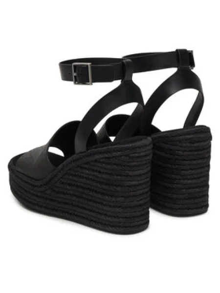 Espadrilky Calvin Klein Wedge Espad 70 Aop Lth čierna