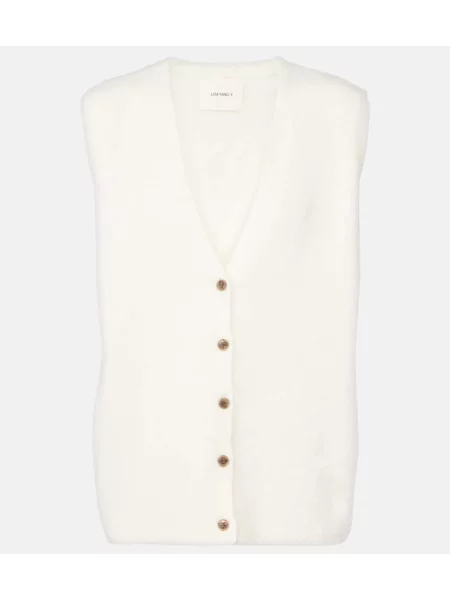 Telovnik Lisa Yang iz kašmirja bela