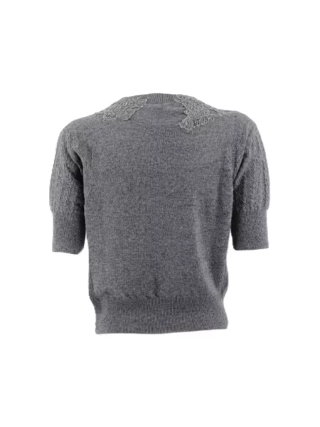 Sweter Ermanno Scervino z krótkim rękawem szary