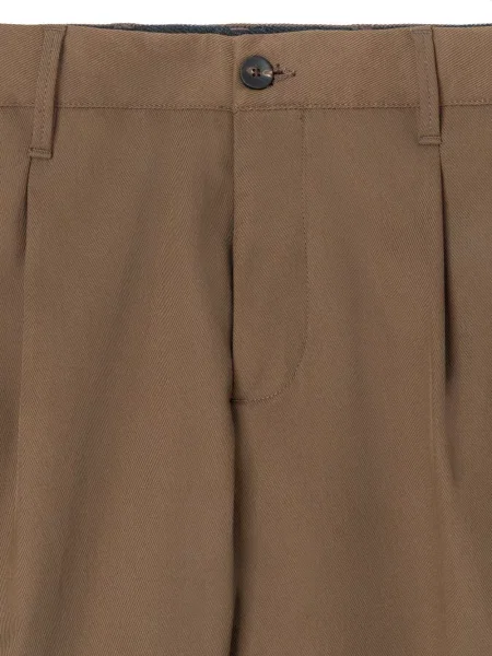 Pantaloni White Sand din țesătură twill alb