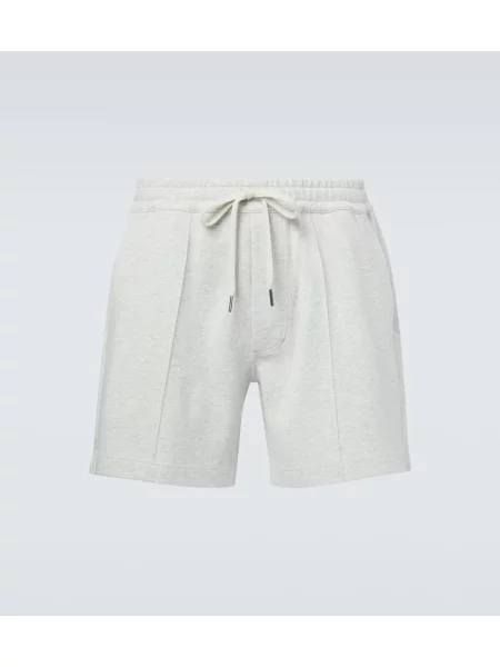 Pantaloni scurți Tom Ford de mătase bej