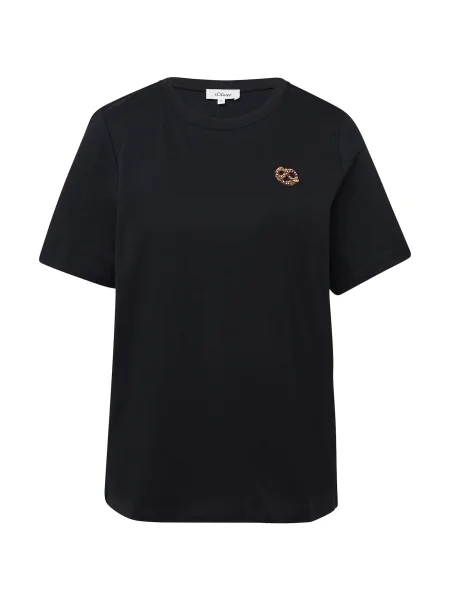 S.Oliver Tricou maro amestecat negru