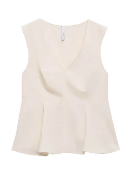 MANGO Top PEP deschis bej